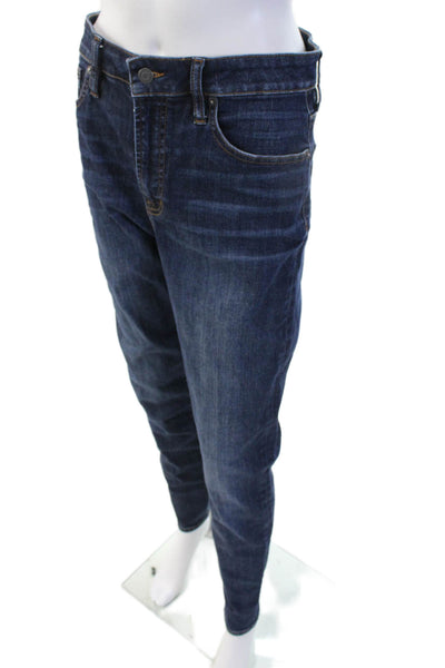 J Crew Unisex Skinny Tapered Dark Blue Mid Rise Button Jeans Size 29