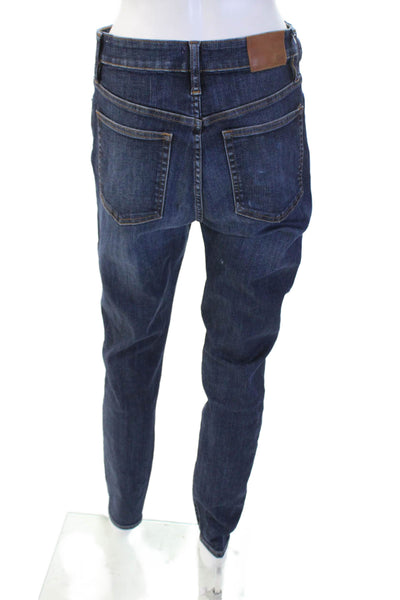 J Crew Unisex Skinny Tapered Dark Blue Mid Rise Button Jeans Size 29