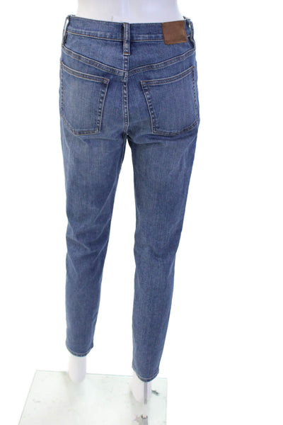 J Crew Womens Blue Ankle Cropped Skinny Jeans Mid Rise Size 27