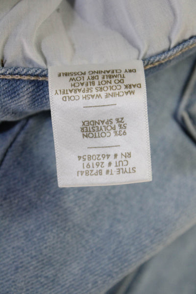 Just Black Denim Women Boyfriend Cropped High Waist Light Blue Jeans Size 29