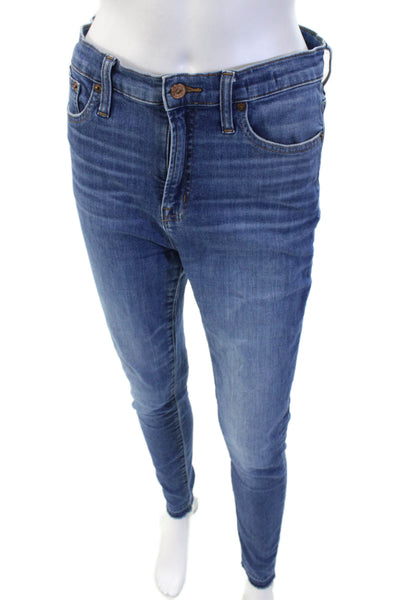 J Crew Womens Skinny Mid Rise Blue Jeans Tall Size 29