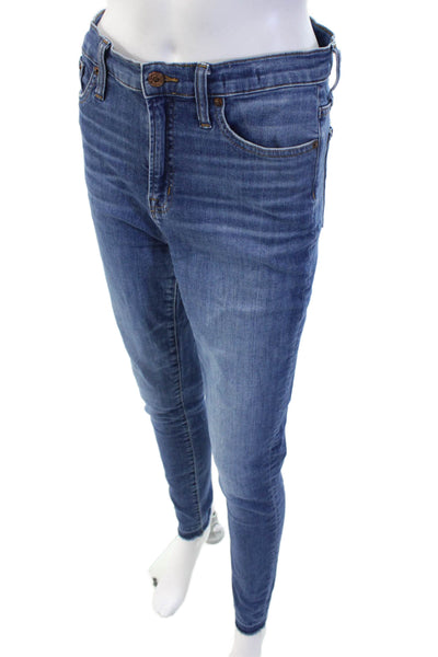 J Crew Womens Skinny Mid Rise Blue Jeans Tall Size 29