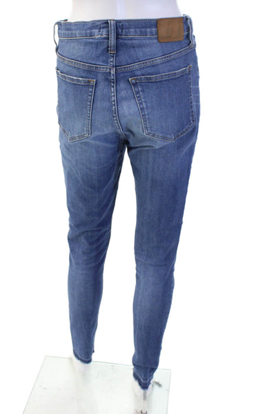 J Crew Womens Skinny Mid Rise Blue Jeans Tall Size 29