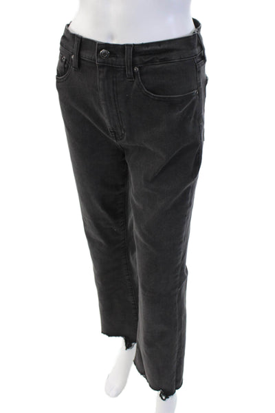 Pistola Womens Cropped Straight Black High Waist Jeans Size 26