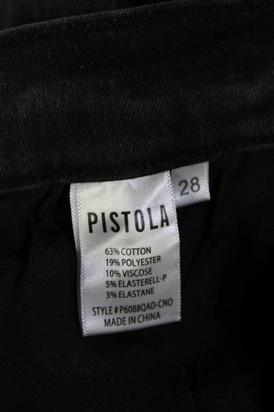 Pistola Womens Cropped Straight Black High Waist Jeans Size 26