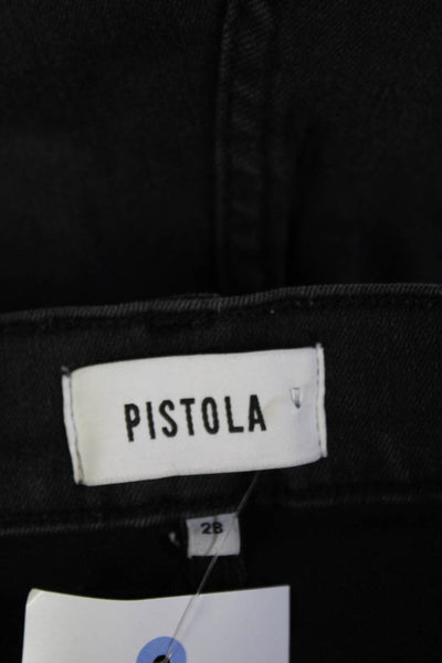 Pistola Womens Cropped Straight Black High Waist Jeans Size 26