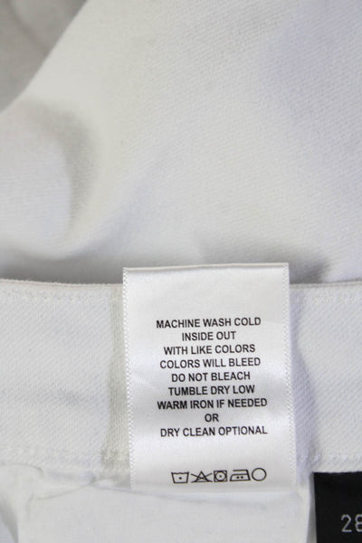 Flying Monkey Womens Cropped High Waist White Jeans Size 29