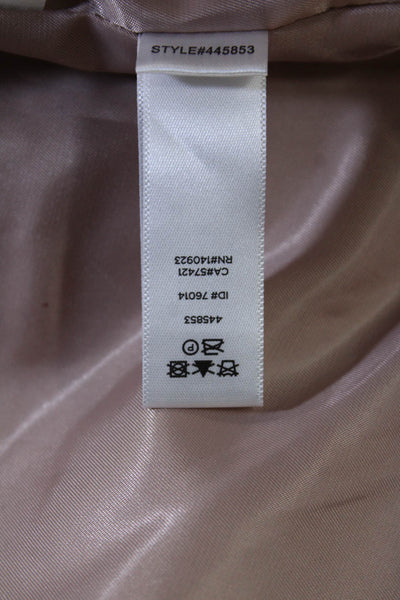 Loft Womens Biker Jacket Pink Collared Snap Long Sleeve Size 8
