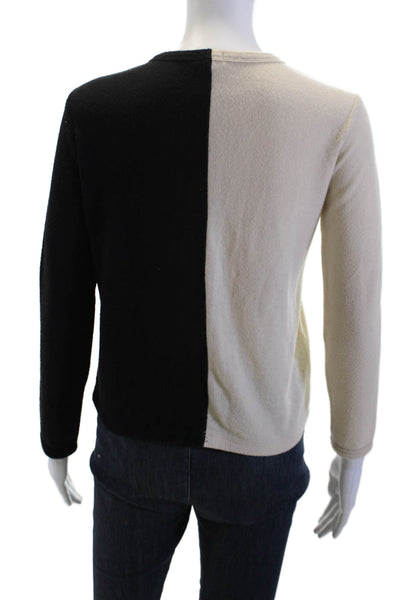 Donni Unisex Cardigan Sweater Beige 90s Button Crew Neck Long Sleeve Size S
