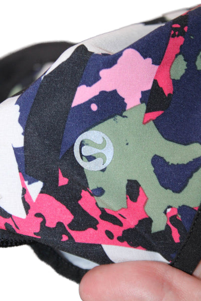 Lululemon Womens Black Camouflage Nylon Army Hook & Loop Shorts Size 6