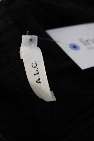A.L.C. Unisex Cropped Ankle Pants Black Zip Size S