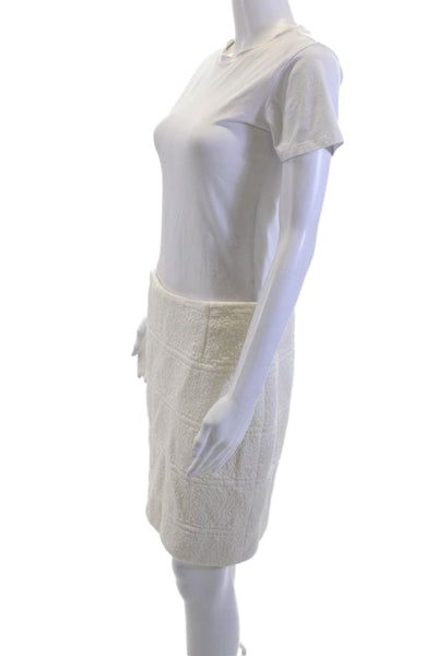 Akris Punto Womens Straight Pencil Mini Skirt Beige Solid Size 8