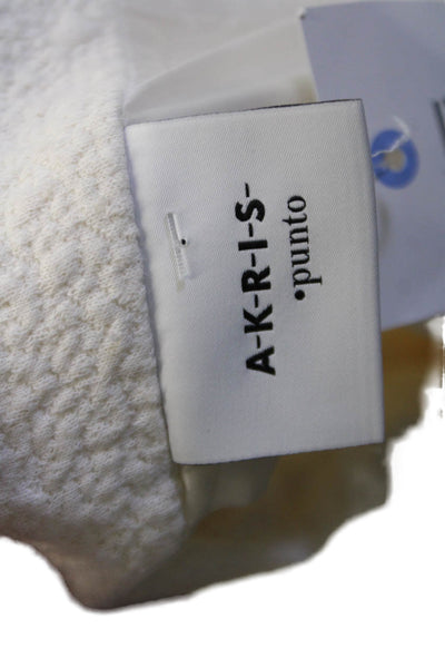 Akris Punto Womens Straight Pencil Mini Skirt Beige Solid Size 8