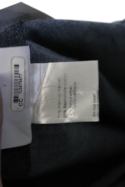 Akris Punto Women A-Line Wrap Skirt Dark Blue Cotton Mini Size 8