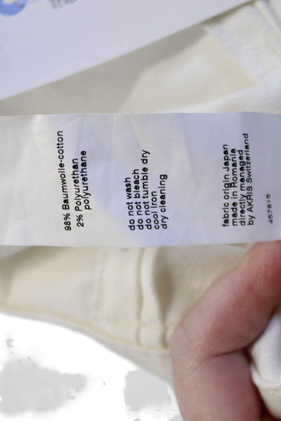 Akris Punto Women A-Line Mini Skirt White 98% Cotton 2% Polyurethane Size 8