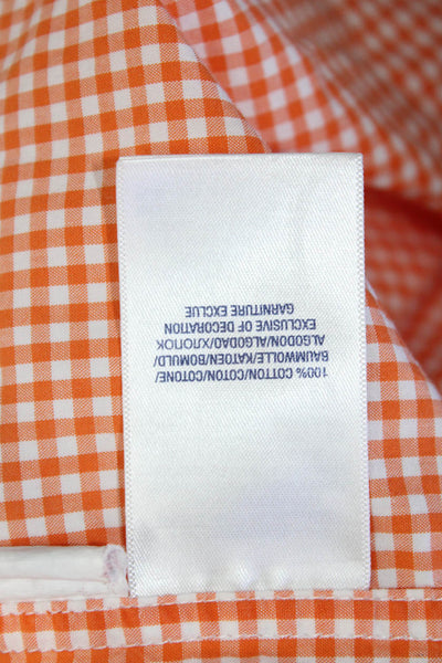 Ralph Lauren Boys Long Sleeve Plaid Button Shirt Orange Size 07