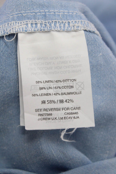 Crewcuts Boys Long Sleeve Casual Button Down Shirt Blue Size 7