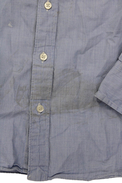 Crewcuts Boys Long Sleeve Button Up Casual Shirt Blue Size 6-7Y