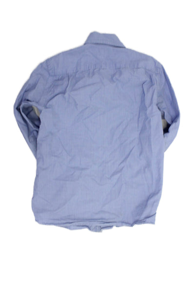 Crewcuts Boys Long Sleeve Button Up Casual Shirt Blue Size 6-7Y
