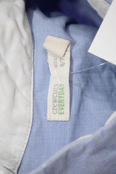 Crewcuts Boys Long Sleeve Button Up Casual Shirt Blue Size 6-7Y