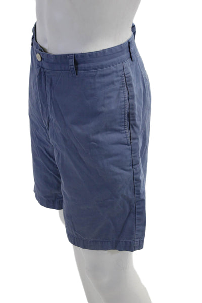 Vineyard Vines Mens Chino Shorts Blue Cotton Solid Button Size L