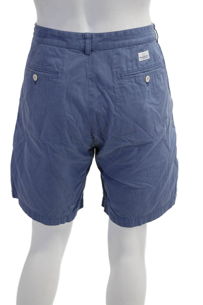 Vineyard Vines Mens Chino Shorts Blue Cotton Solid Button Size L