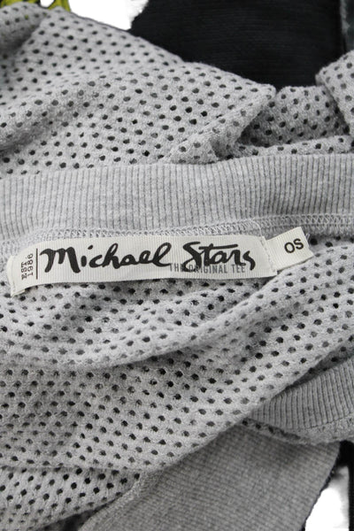 Michael Stars Womens Pullover Gray Long Sleeve Round Neck Size One Size