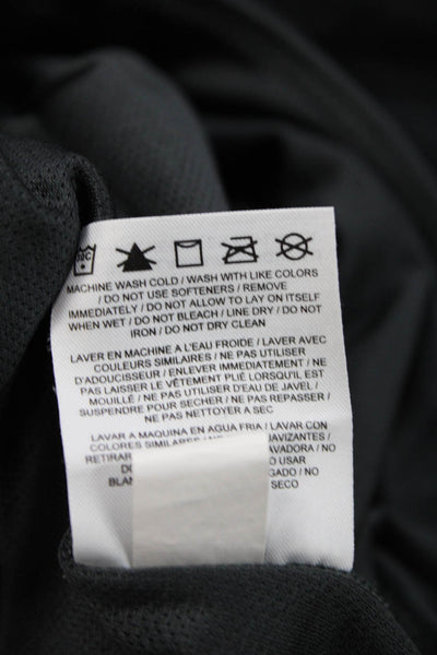 Nike Women Henley Hoodie Black Graphic Long Sleeve High Neck Snap Size L