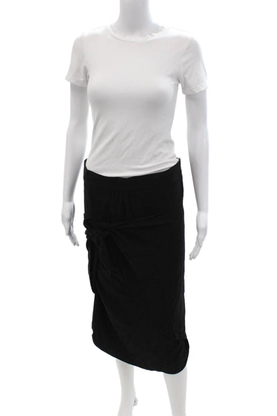 Drew Womens Wrap Midi Skirt Black Size S