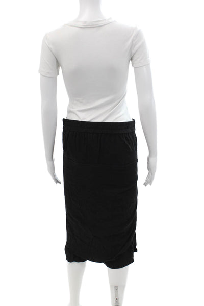 Drew Womens Wrap Midi Skirt Black Size S