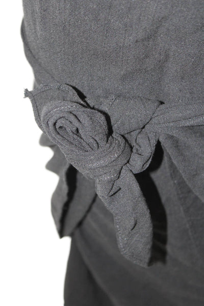 Drew Womens Wrap Midi Skirt Black Size S