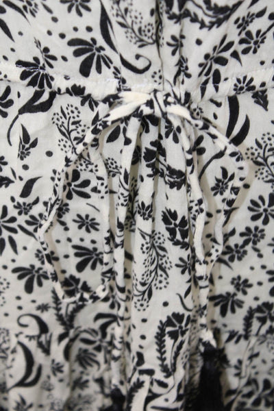 Cool Change Women Sundress Beige Floral Rayon Sleeveless V Neck Size S