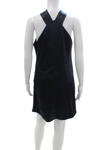Drew Women Shift Dress Dark Blue Sleeveless Short Zip Size 6