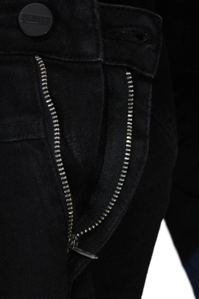 Closed Women Skinny Ankle Jeans Black Button Cotton Elastane Size 26