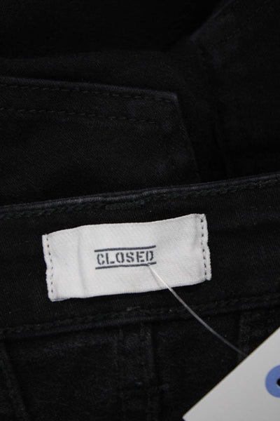 Closed Women Skinny Ankle Jeans Black Button Cotton Elastane Size 26