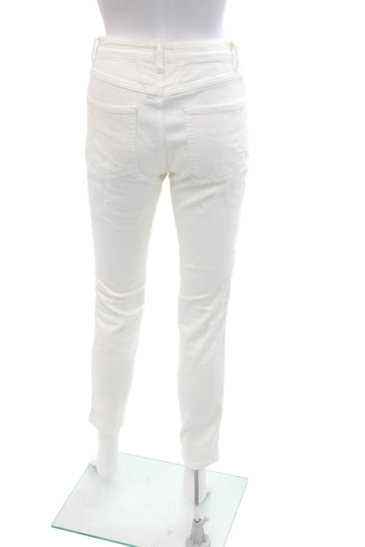 Closed Womens Ankle Cropped Mid Rise White Jeans Size 27