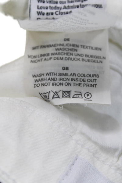 Closed Womens Ankle Cropped Mid Rise White Jeans Size 27