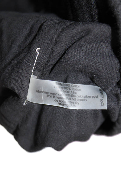 Sundays Unisex Black Cotton Solid Beach Shorts Size 1