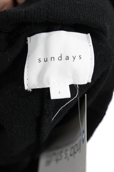 Sundays Unisex Sweat Shorts Black Zip Size 2