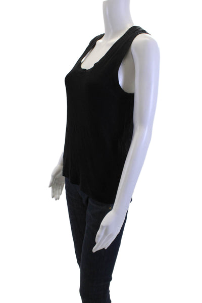 Intimately Free People Women Basic Black Tank Round Neck Size XL