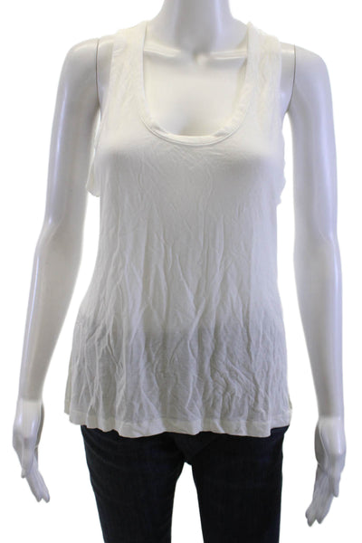 Rag & Bone Jean Women Sleeveless Basic White Tank Size L