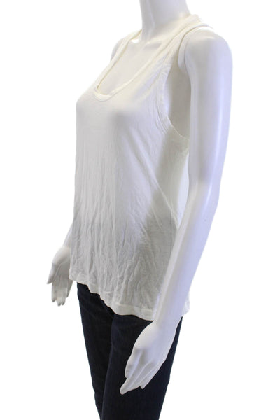 Rag & Bone Jean Women Sleeveless Basic White Tank Size L