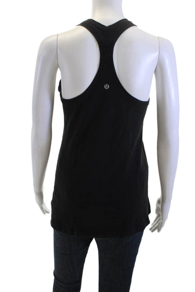 Lululemon Womens Black Nylon Basic Sleeveless Tank Round Neck Size 8