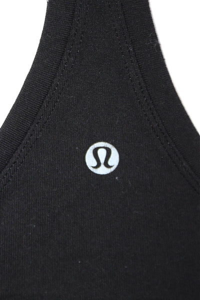 Lululemon Womens Black Nylon Basic Sleeveless Tank Round Neck Size 8