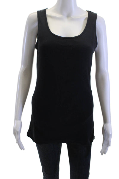 Sweaty Betty Womens Black Basic Sleeveless Tank Round Neck Size L