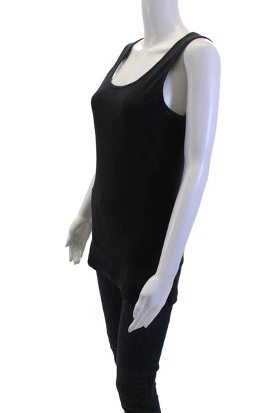 Sweaty Betty Womens Black Basic Sleeveless Tank Round Neck Size L