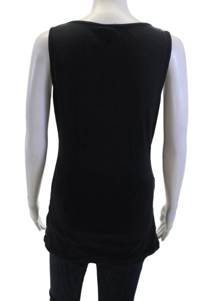 Sweaty Betty Womens Black Basic Sleeveless Tank Round Neck Size L