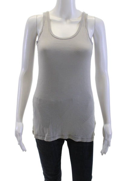 Crown Jewel Women Basic Gray Rayon Sleeveless Tank Size M