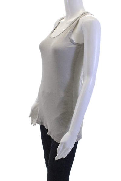 Crown Jewel Women Basic Gray Rayon Sleeveless Tank Size M