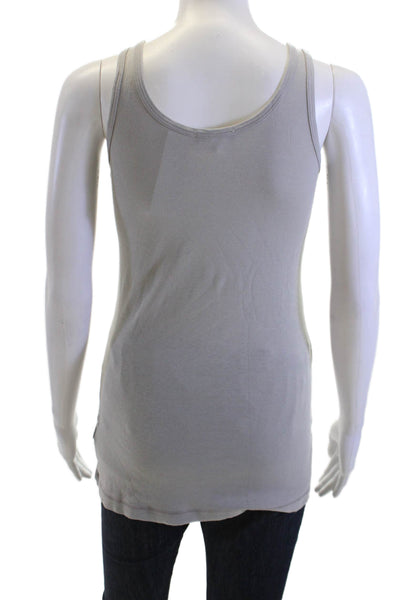 Crown Jewel Women Basic Gray Rayon Sleeveless Tank Size M